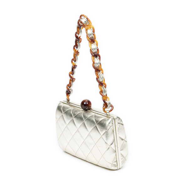 Chanel Vintage Mini CC Lucite Chain Clutch - Picture 2 of 9